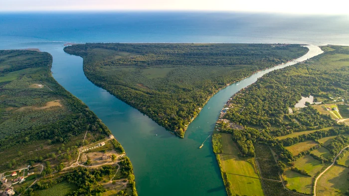 Delta Bojana, de la înălțime. FOTO: Shutterstock